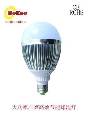【廠價直銷 led球泡燈12w led照明燈 led節能燈泡 高亮款12w】價格,廠家,圖片,LED球泡燈,佛山市龍德照明科技-
